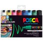 Uni Posca Marker 8.0mm Bold Chisel 16 Pack Assorted PC-8K