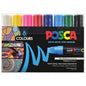 Uni Posca PC-17K 15.0mm Extra-Broad Chisel Assorted Markers Set of 8