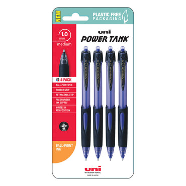 Uni PowerTank 1.0mm Retractable Pens Set of 4