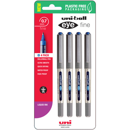 Uni Eye 0.7mm Fine Capped Pens Set of 4