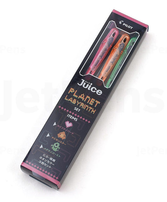 Pilot Juice Gel Pen - 0.5 mm - 3 Neon Color Set - Space Smash!!! - Limited Edition - Set A