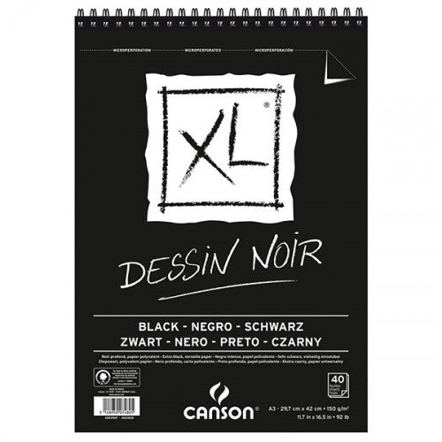 Canson XL Black 150gsm 40 Sheet Pads