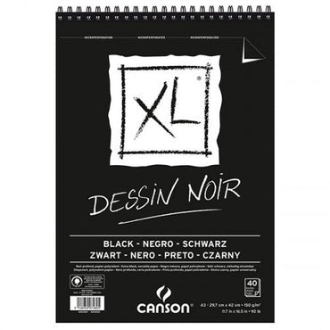 Canson XL Black 150gsm 40 Sheet Pads