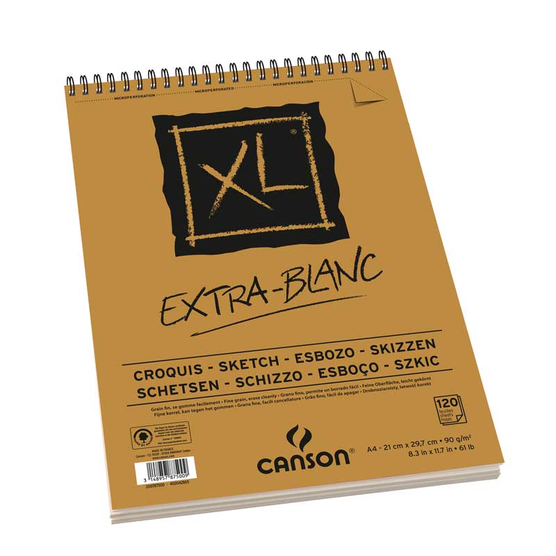 Canson XL Extra White 90gsm 120 Sheet Sketch Pads