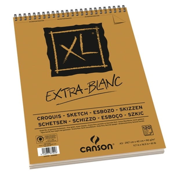 Canson XL Extra White 90gsm 120 Sheet Sketch Pads