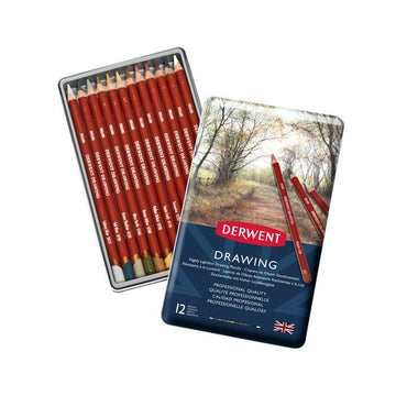 Derwent Drawing Pencils Tin of 12