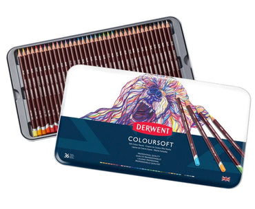 Derwent Coloursoft Pencils Tin of 36