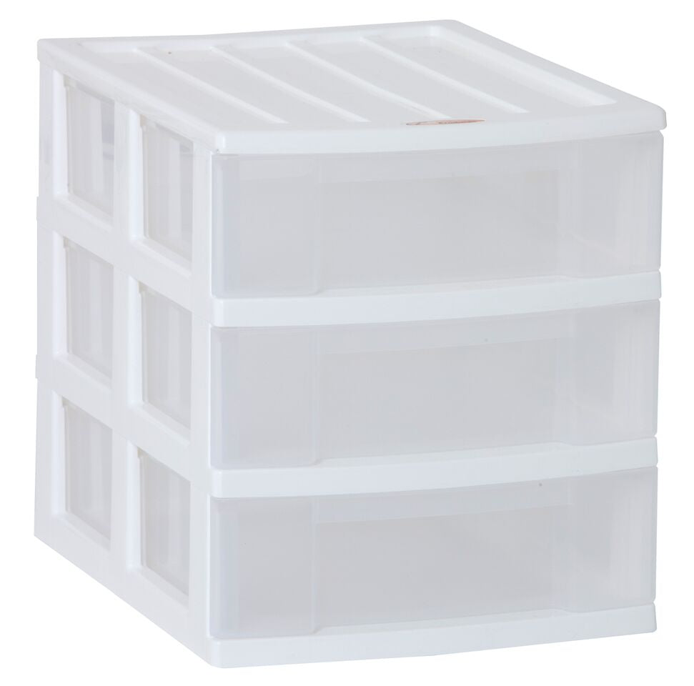 Taurus Desk Organiser 3 Drawer A4 White