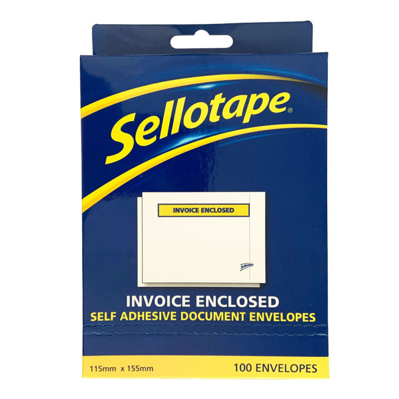 Sellotape Labelopes Invoice Enclosed 115x155mm