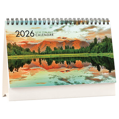 Collins Calendar Flip Over Desk NZ Pictorial 210x150mm Even Year