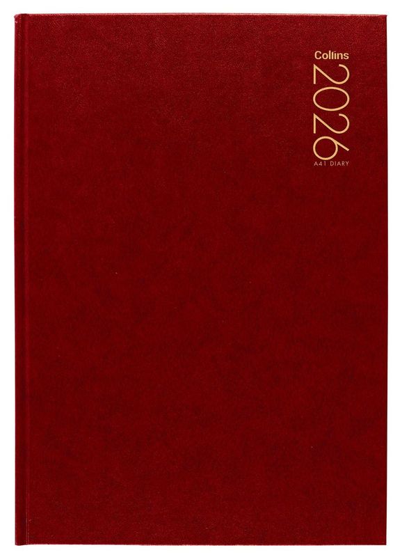 Collins Day to Page Diary A41 Even Year Red