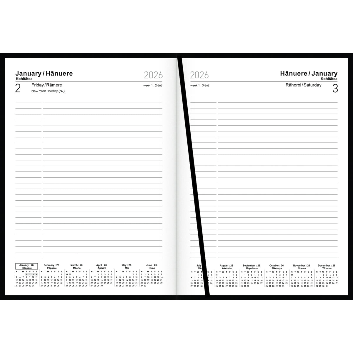 Collins Diary A51 English Maori Even Year