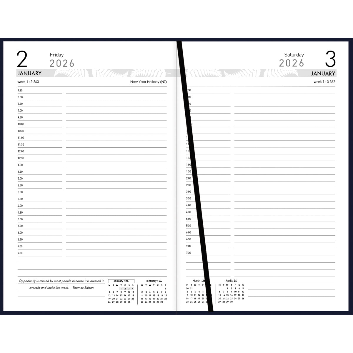 Collins Diary 81A Black Even Year