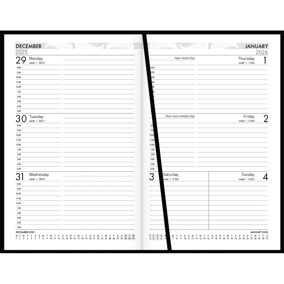 Collins Diary 83A Black Even Year