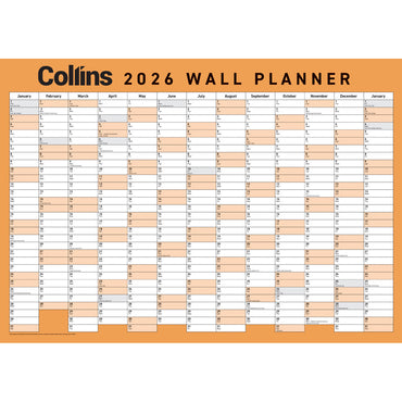 Collins Wallplanner A3 Unlaminated Even Year