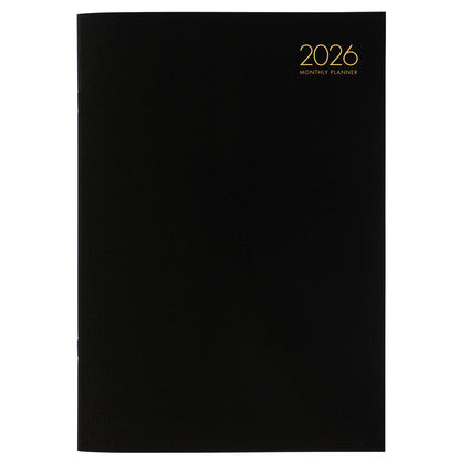 Collins Diary Planner Monthly A4 PVC Cover Black Even Year