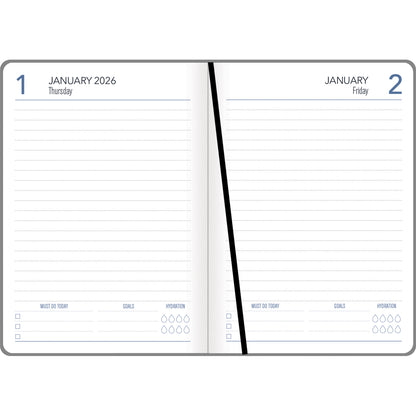 Collins Diary A51 Day Per Page Colour Edge Black Even Year