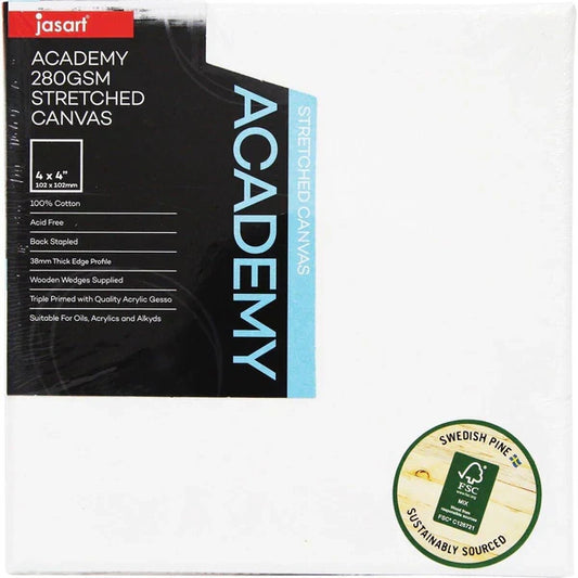 Jasart Academy 1.5 Inch Thick Edge Canvases Pack of 6
