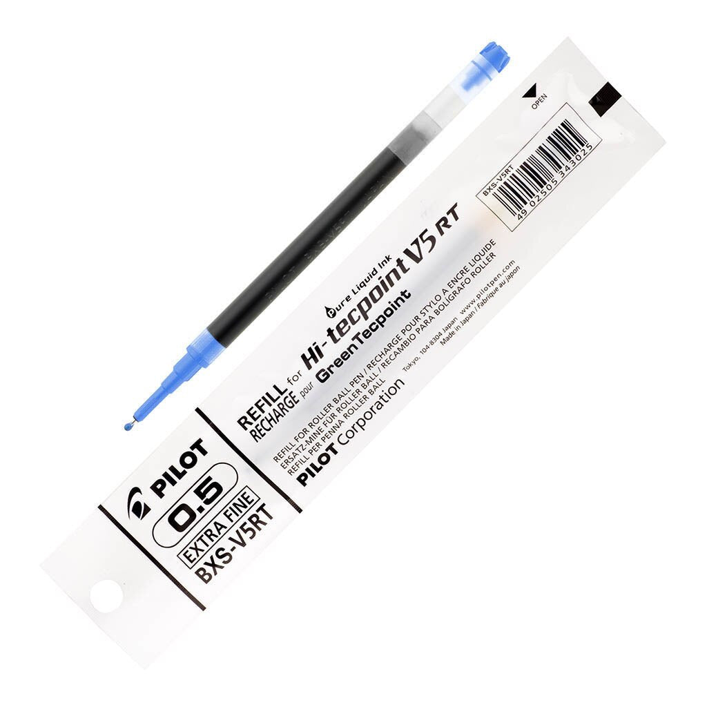 Pilot Hi-Tecpoint V5RT Rollerball Fine Blue Pen Refill - Pack Of 12