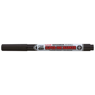 Uni Super Ink Capped 0.9mm Black Permanent Marker