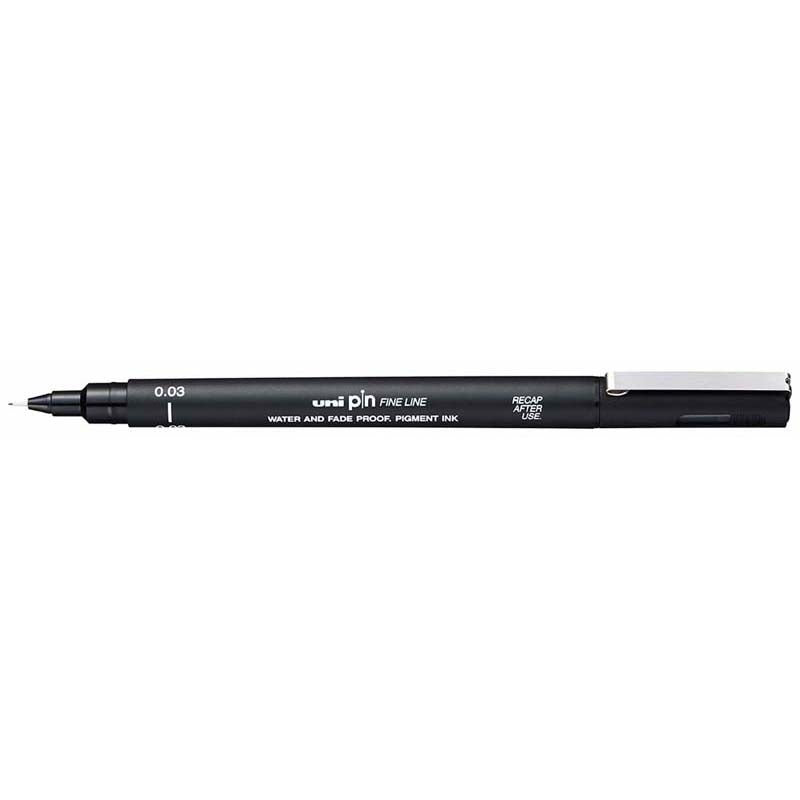 Uni Pin Permanent Pen Black Fineliners