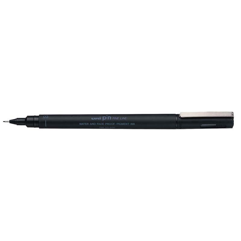Uni Pin Permanent Pen 0.3mm Black Fineliner