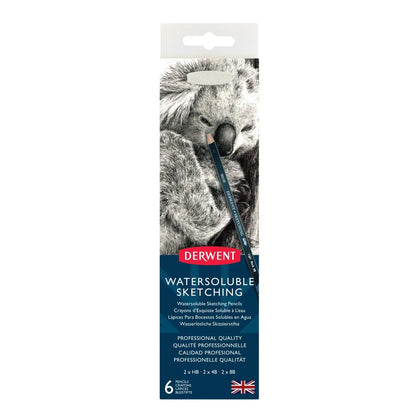 Derwent Watersoluble Sketching Tin Of 6