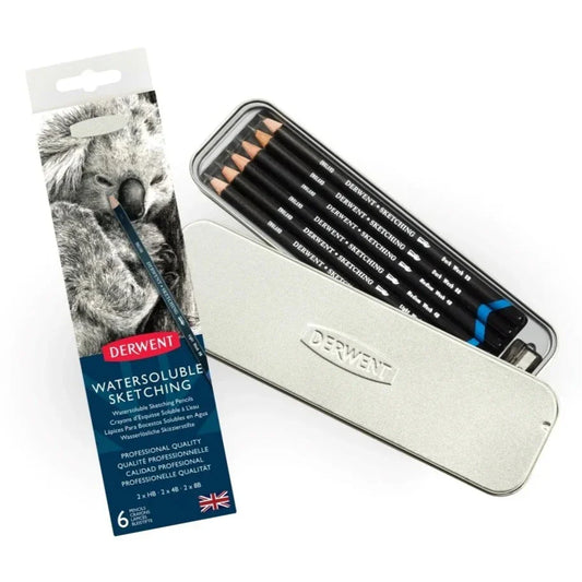 Derwent Watersoluble Sketching Tin Of 6