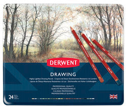 Derwent Drawing Pencils Tin of 24