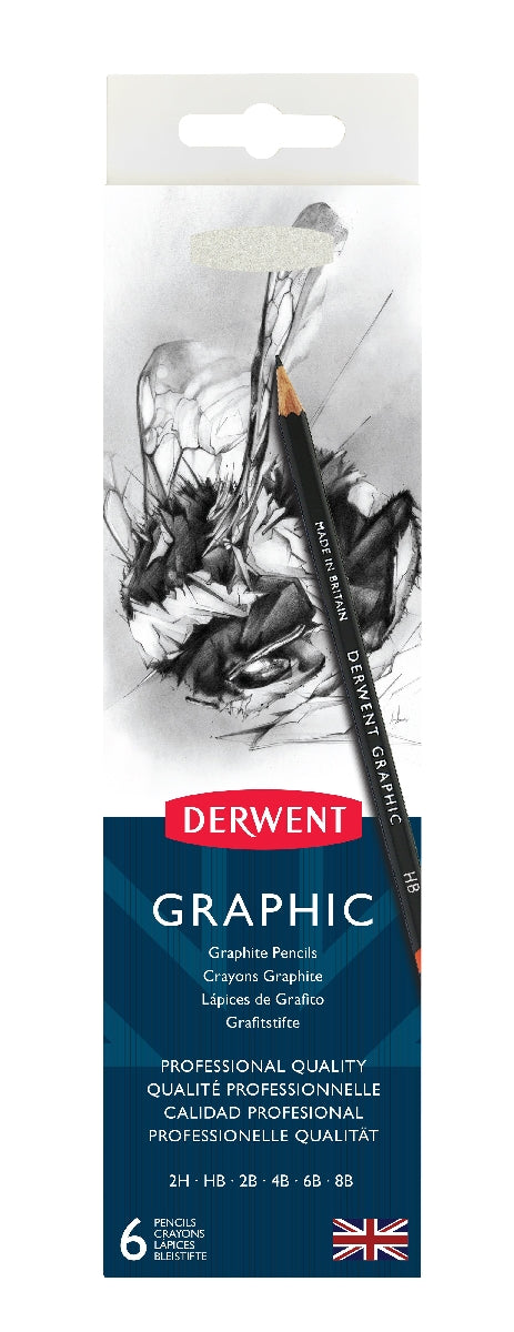Derwent Graphic Pencils Tin of 6