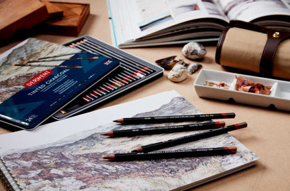 Derwent Tinted Charcoal Pencils Set of 12
