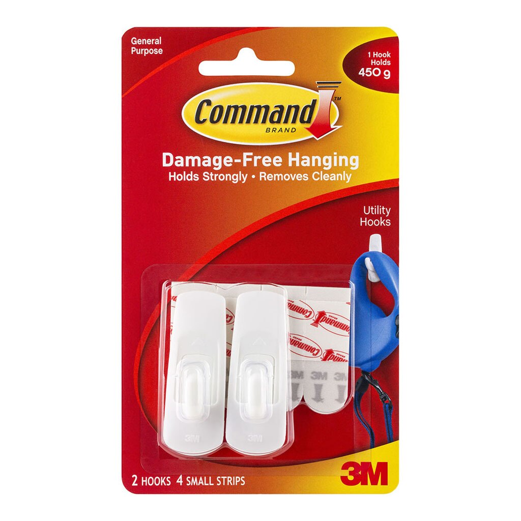Command Hook 17002 Small White