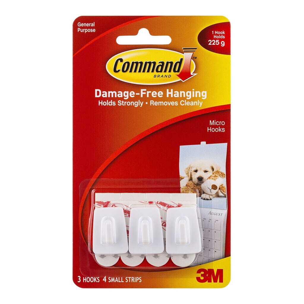 Command Hook 17066 General Purpose Micro White 3 Pack