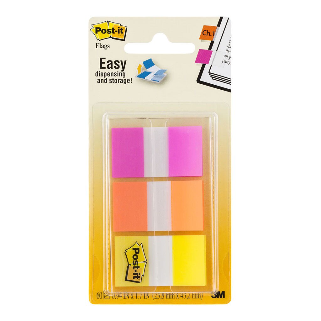 Post-it Flags 680-olp Assorted Highlighting Colour 25x43mm Pack Of 60