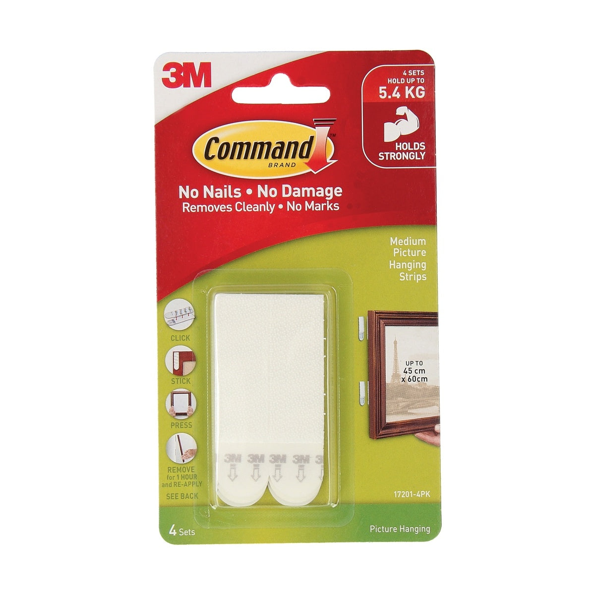 Command Strips 17201 Picture Frame Hanging Medium Packs Of 4