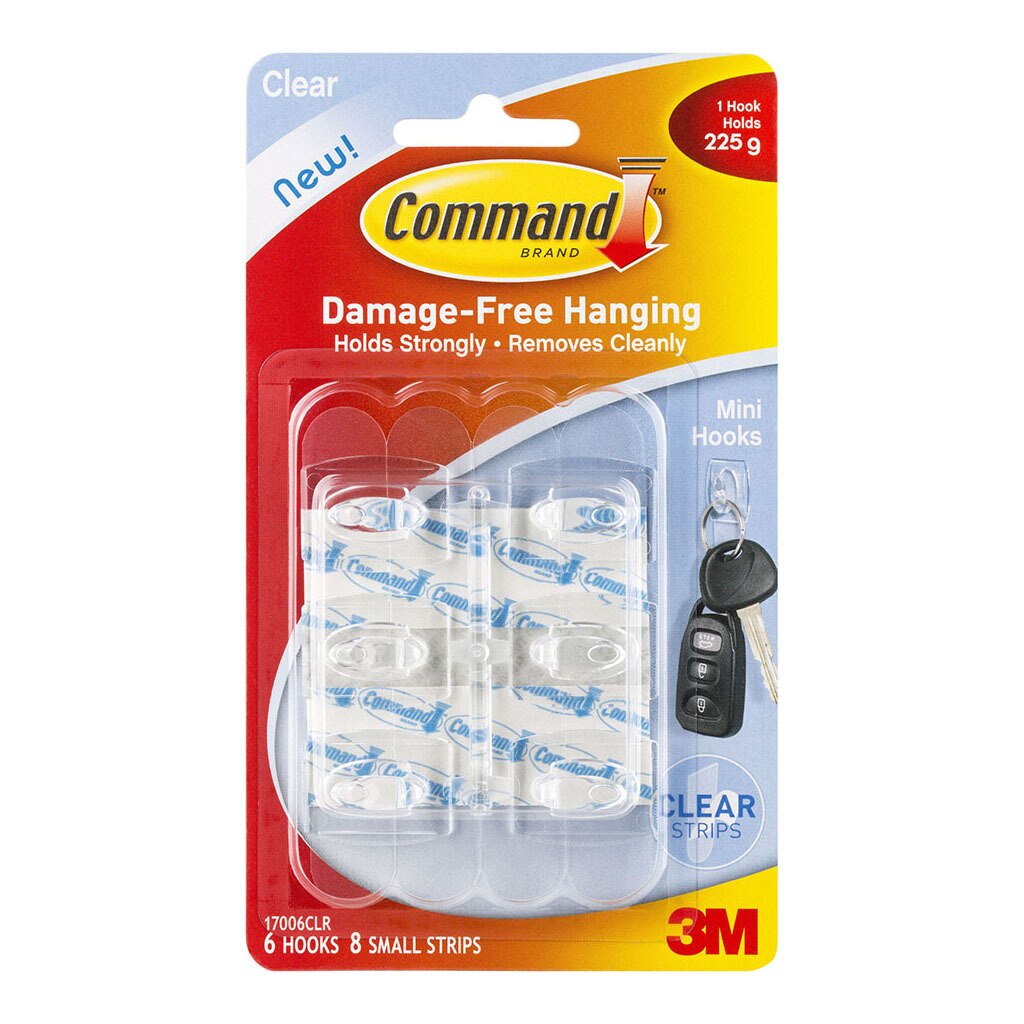 Command Strips & Hook 17006clr Mini Clear