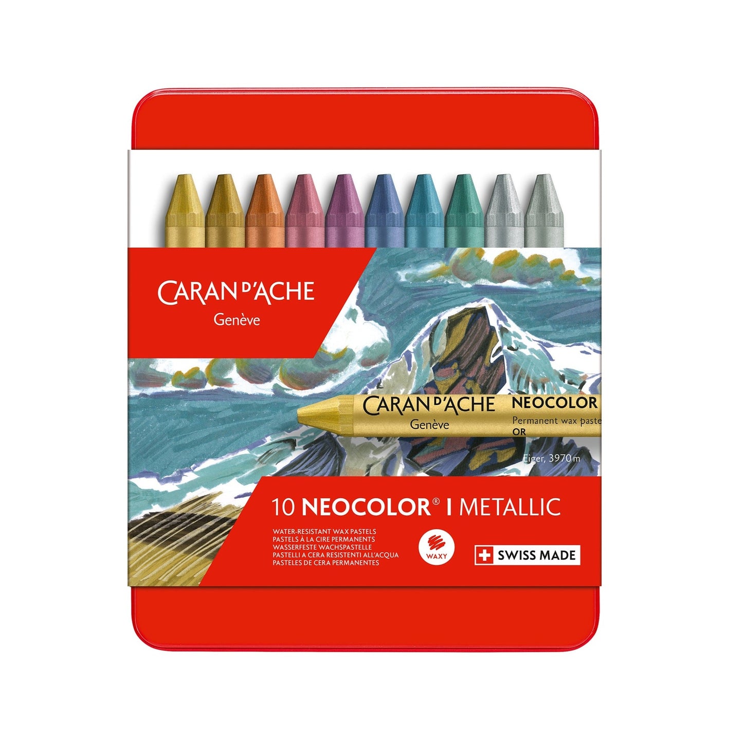 Caran D'ache Neocolor 1 Oil Pastel Set of 10 Metallics