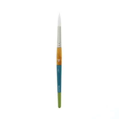 Princeton Snap! 9850 Short Handle White Taklon Round Brushes