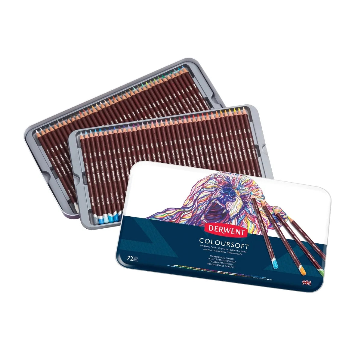Derwent Coloursoft Pencils Tin of 72