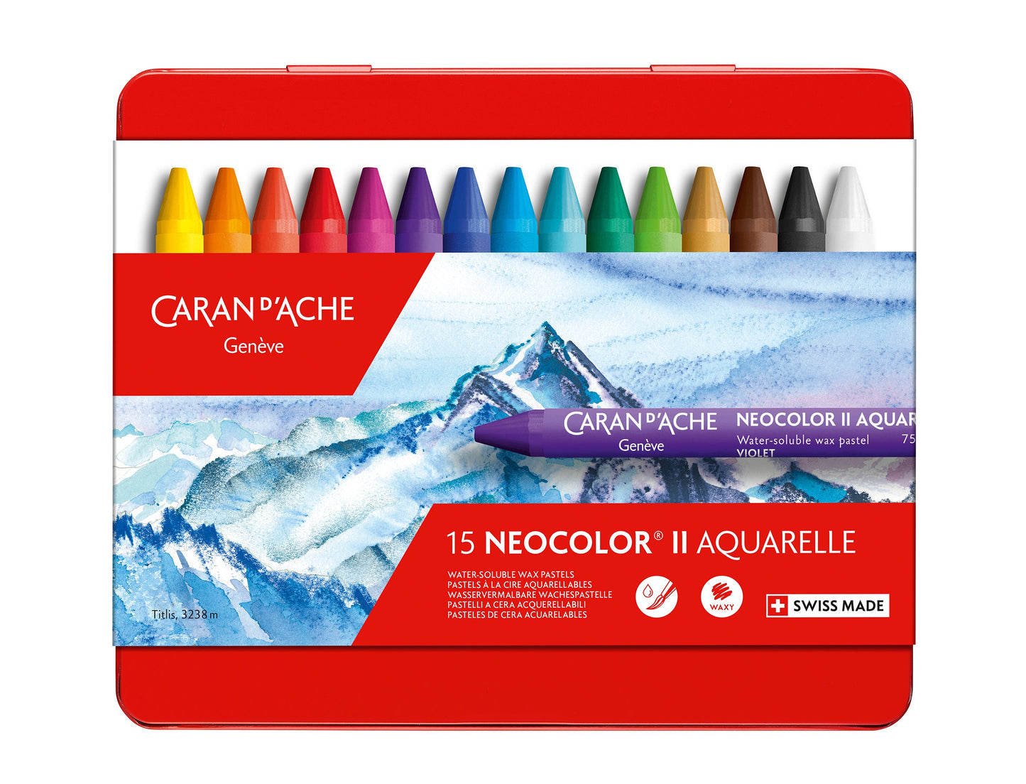 Caran D'ache Neocolor II Aquarelle Crayons Set of 15