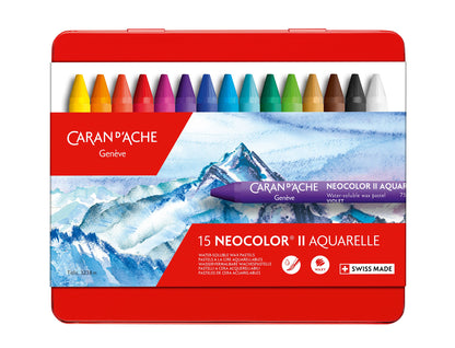Caran D'ache Neocolor II Aquarelle Crayons Set of 15