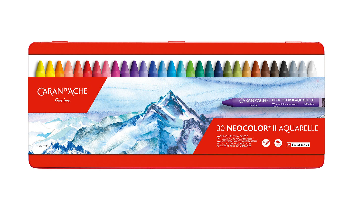 Caran D'ache Neocolor II Aquarelle Crayons Set of 30