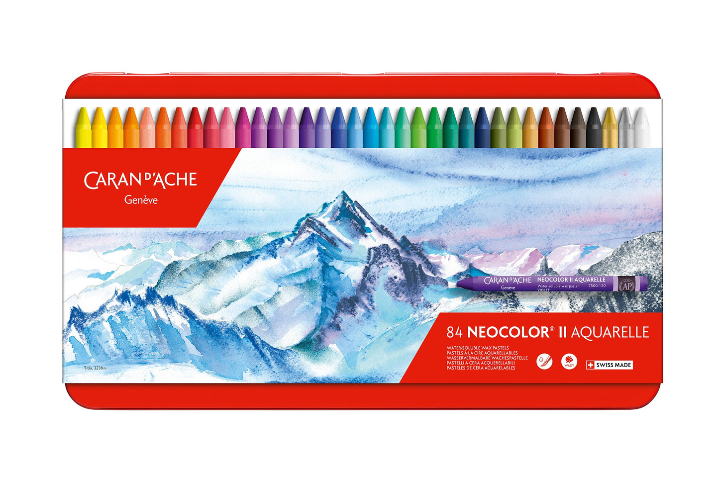 Caran D'ache Neocolor II Aquarelle Crayons Set of 84