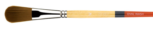 Princeton Snap! 9650 Short Handle Gold Taklon Oval Wash Size 3/4" Brush