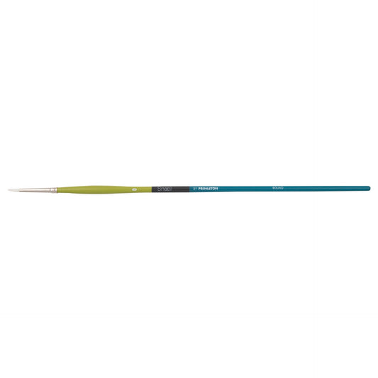 Princeton Snap! 9800 Long Handle White Synthetic Taklon Round Brushes