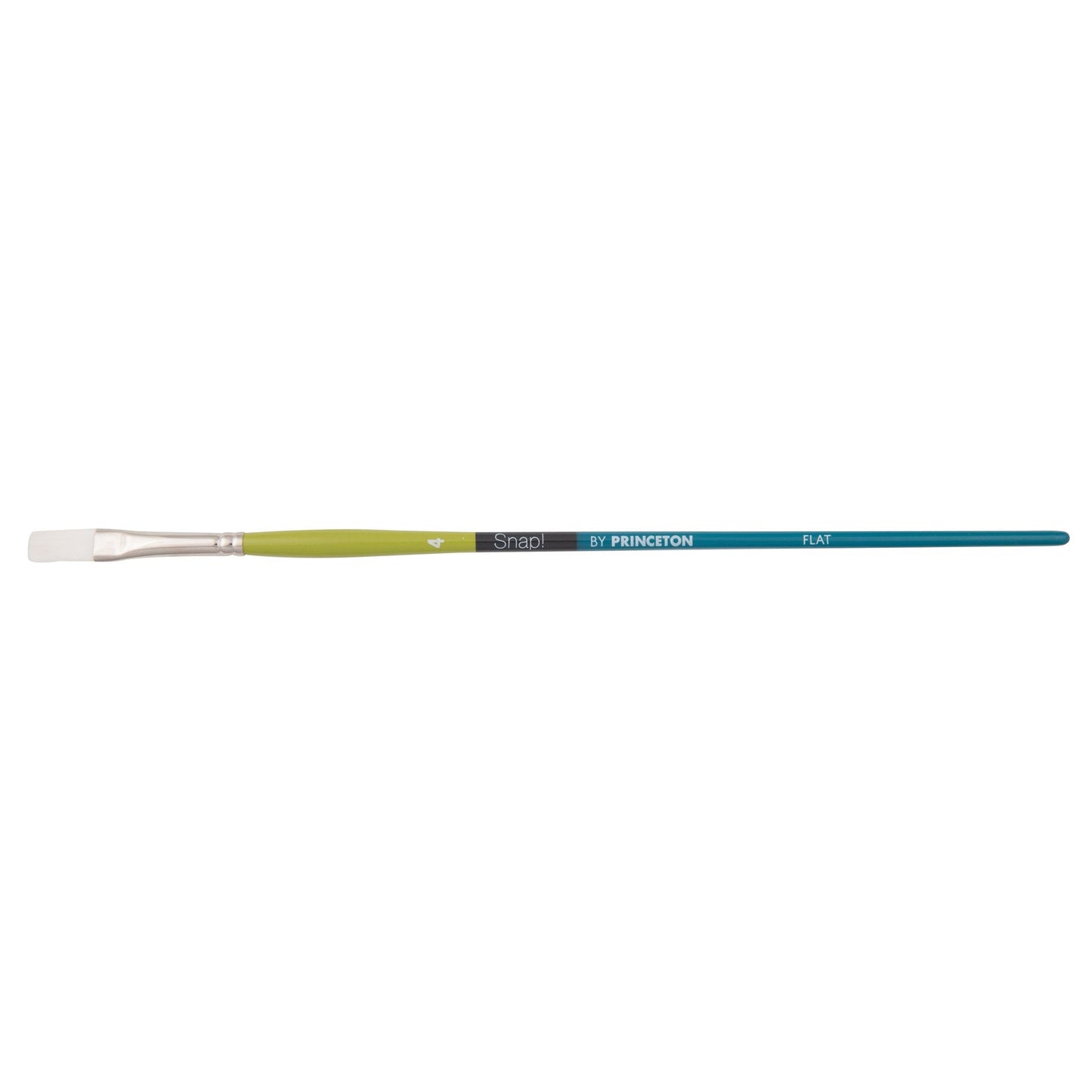 Princeton Snap! 9800 Long Handle White Synthetic Taklon Flat Brushes