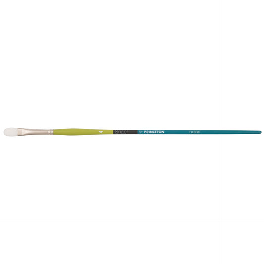 Princeton Snap! 9800 Long Handle White Synthetic Taklon Filbert Brushes