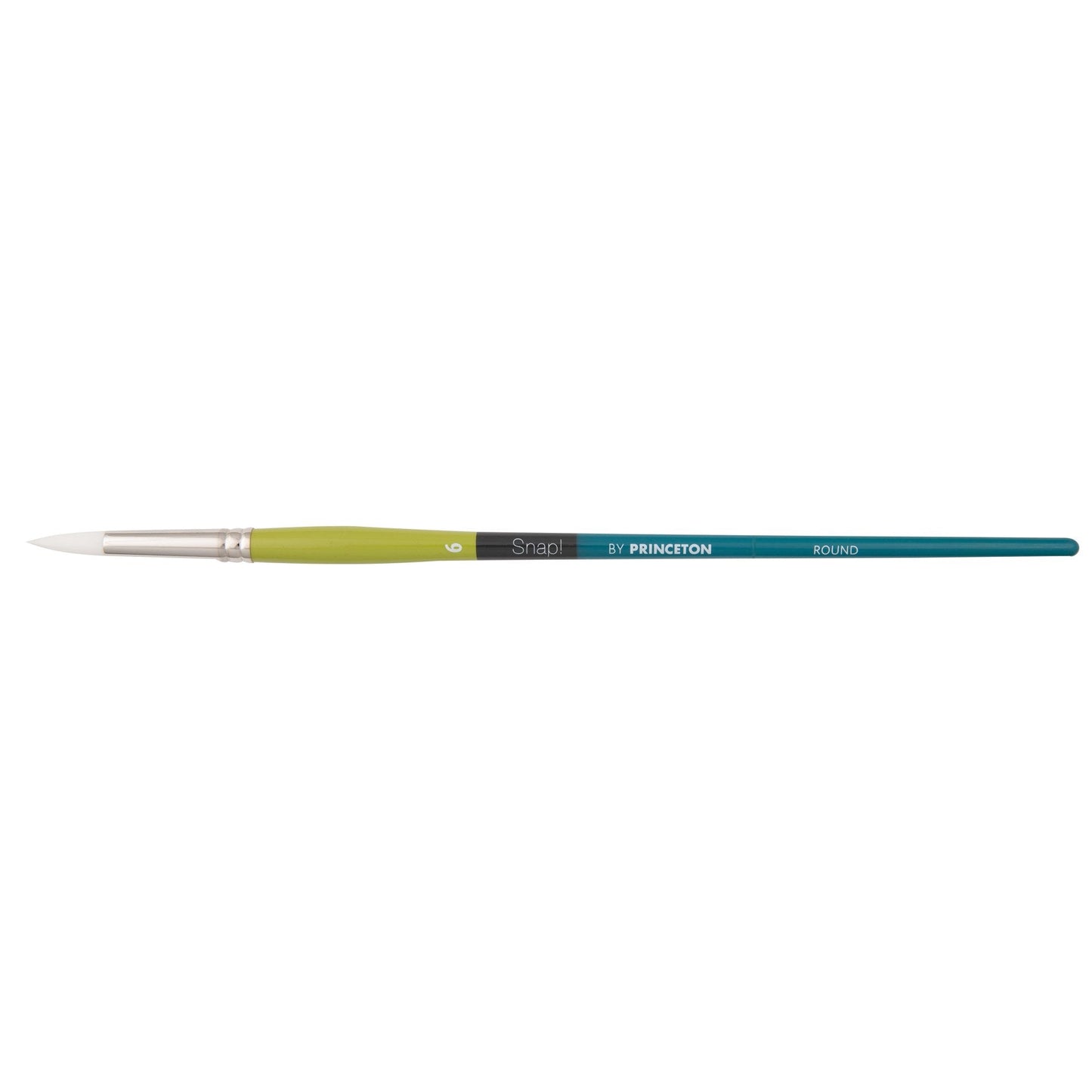Princeton Snap! 9800 Long Handle White Synthetic Taklon Round Brushes