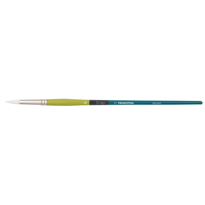 Princeton Snap! 9800 Long Handle White Synthetic Taklon Round Brushes