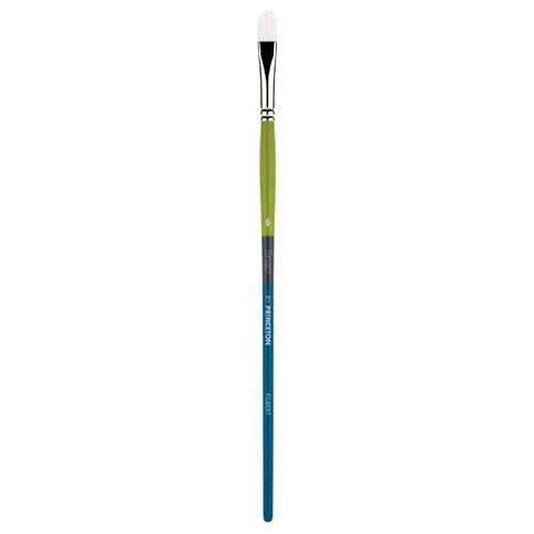 Princeton Snap! 9800 Long Handle White Synthetic Taklon Filbert Brushes
